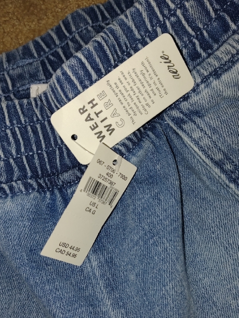 NWT's aerie Board Walk Denim Shorts-size Large - Picture 5 of 8